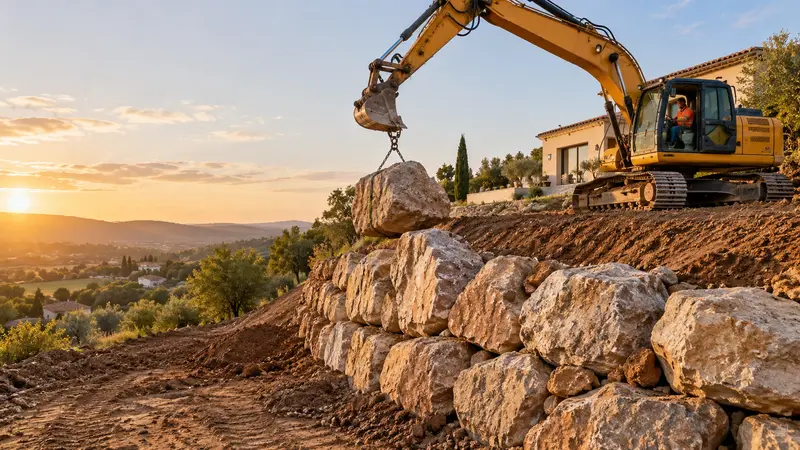 Enrochement et talus